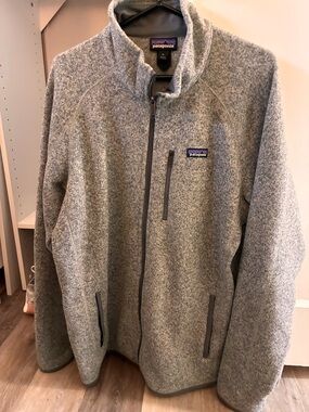 Men’s Patagonia Better Sweater Heather Gray Full-Zip Fleece Jacket- Size XL